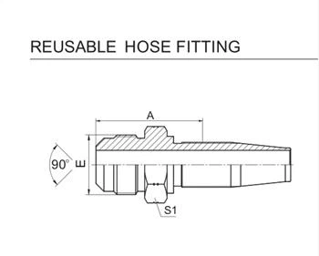 SAE 90 ° CONE slöngubúnaður